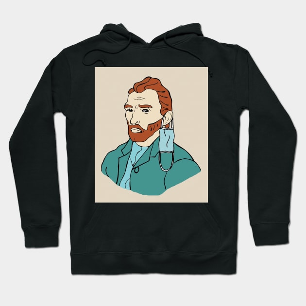 Vincent Van Gogh Social Distance Hoodie by YaiVargas